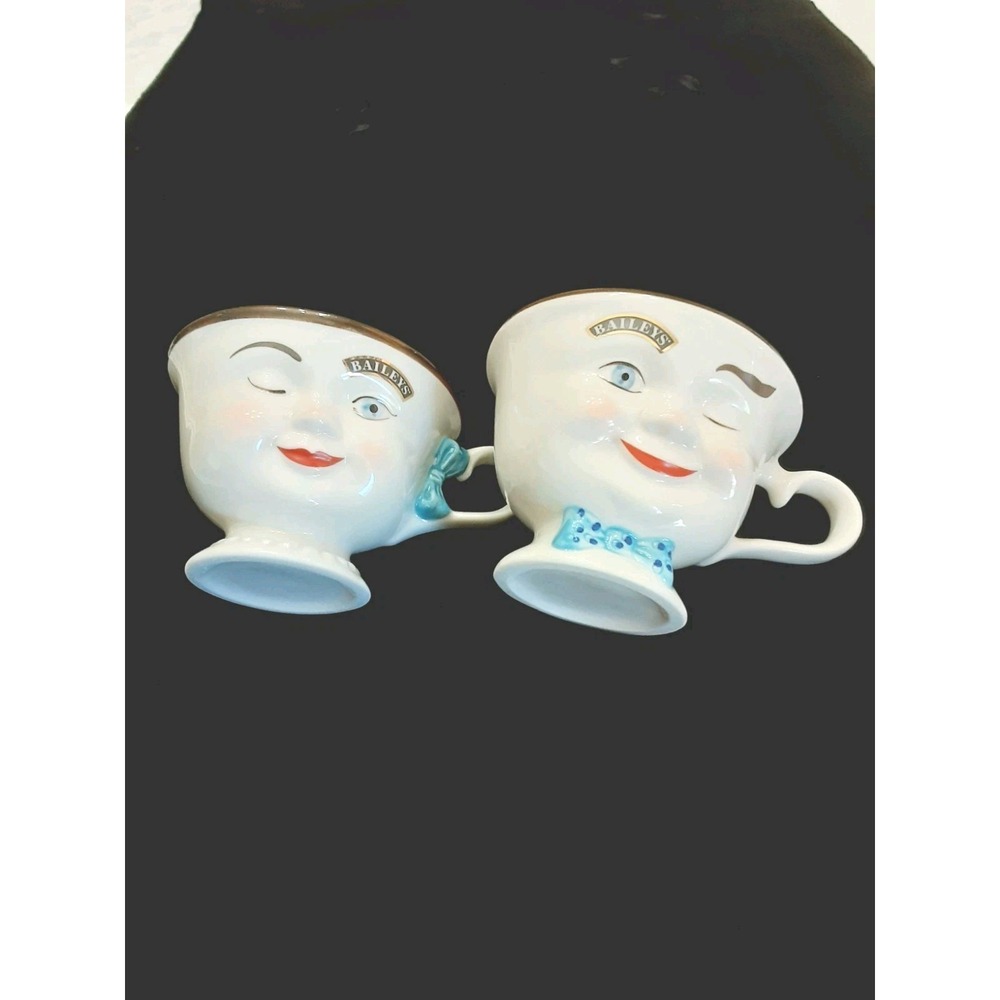 Baileys Yum Cups Winking Eye Face Mr & Mrs Coffee Tea Mugs Cups Limited Edition